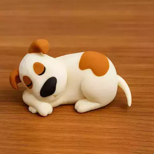 Cute Cartoon Sleeping Dog