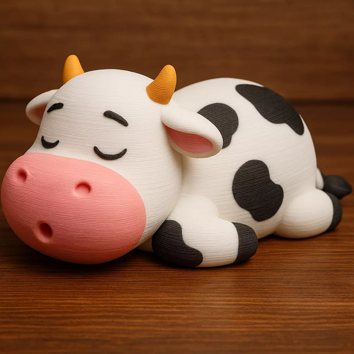 Sleeping Cow Figurine 3D print model