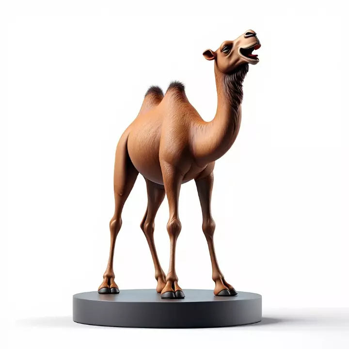 2327 Laughing Camel 3D Printed Full Figure Statue 3D print model