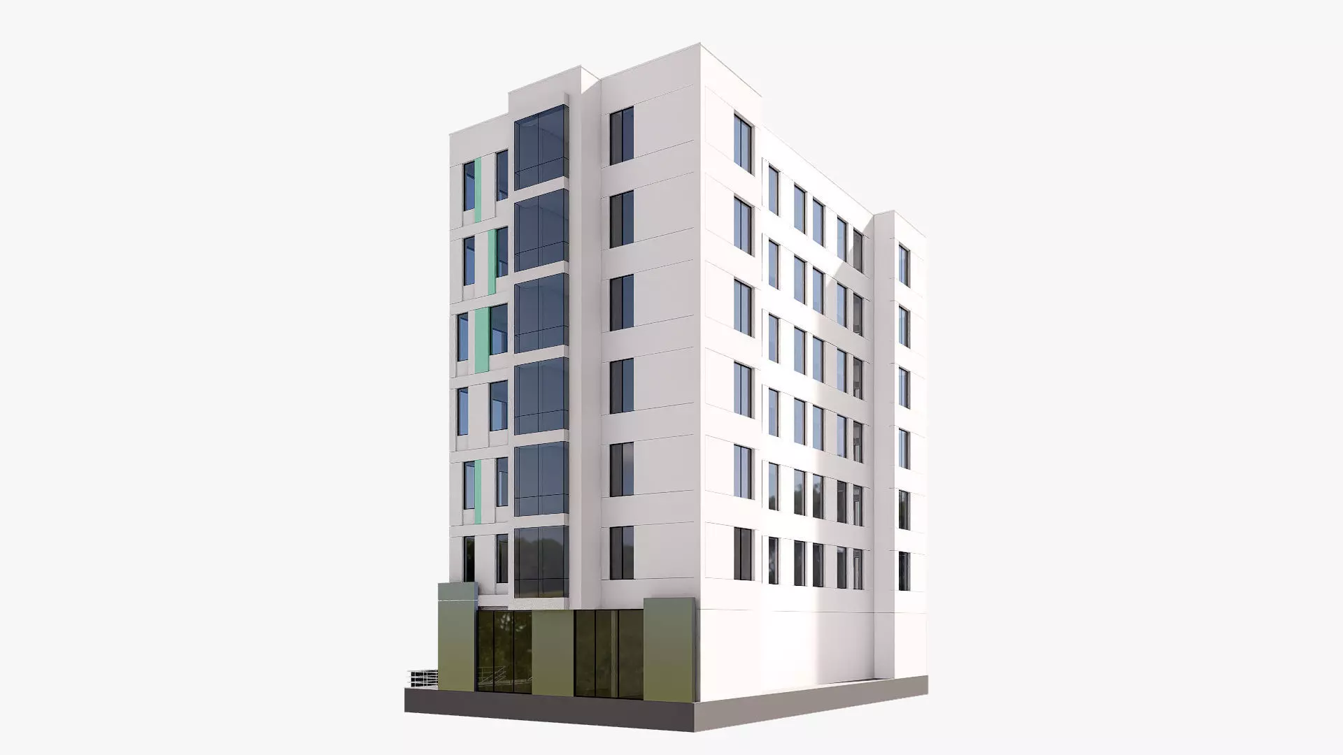 Hospital Low-poly 3D model_3