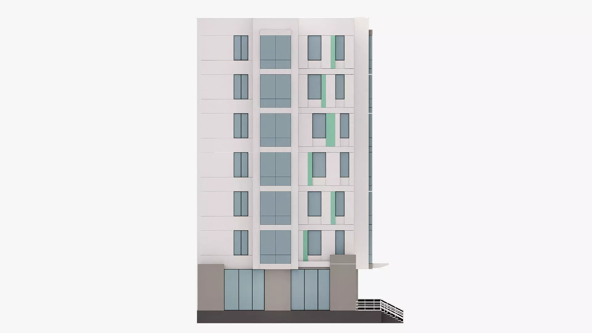 Hospital Low-poly 3D model_9