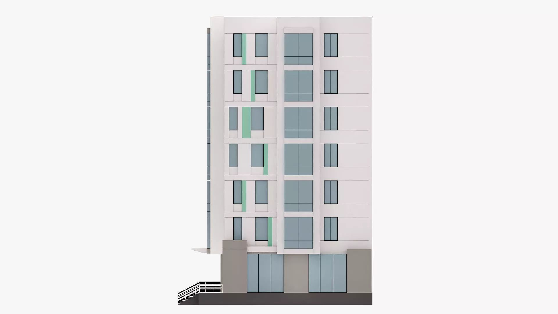 Hospital Low-poly 3D model_8