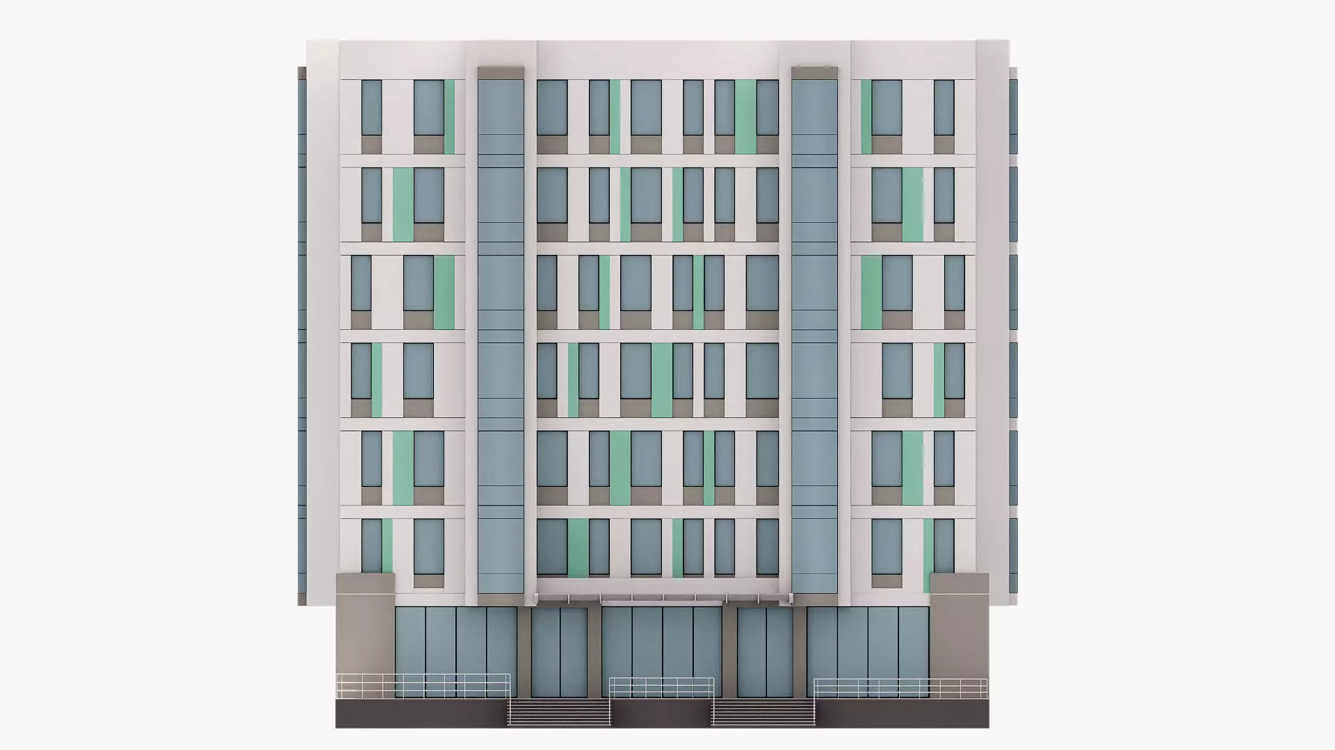 Hospital Low-poly 3D model_6