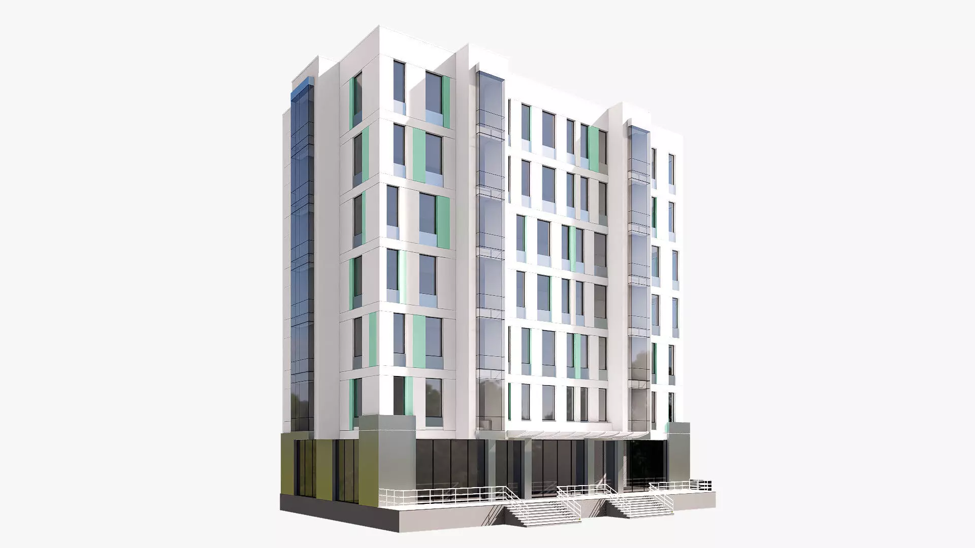 Hospital Low-poly 3D model_0