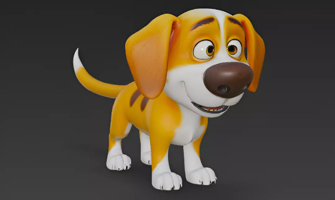3D Dog Model Pixar Style 3D model_0