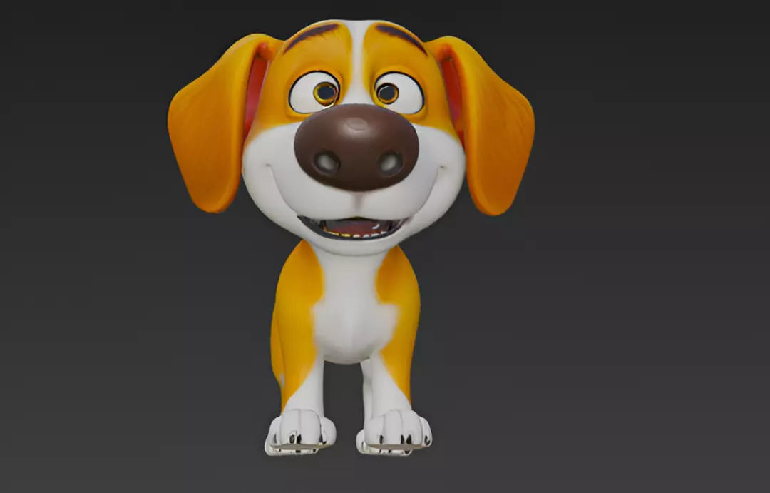 3D Dog Model Pixar Style 3D model_3