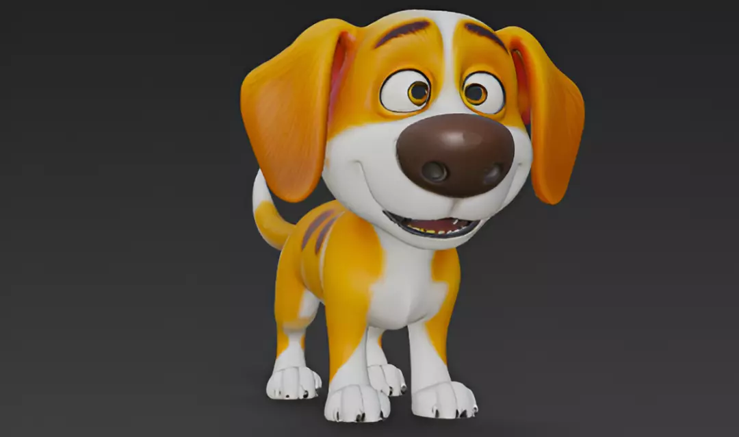 3D Dog Model Pixar Style 3D model_5