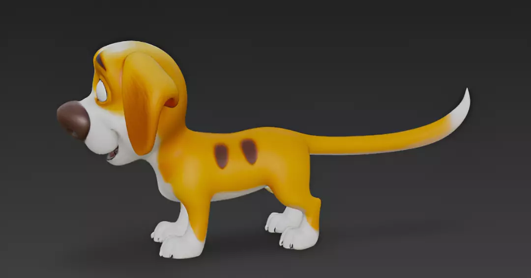 3D Dog Model Pixar Style 3D model_2