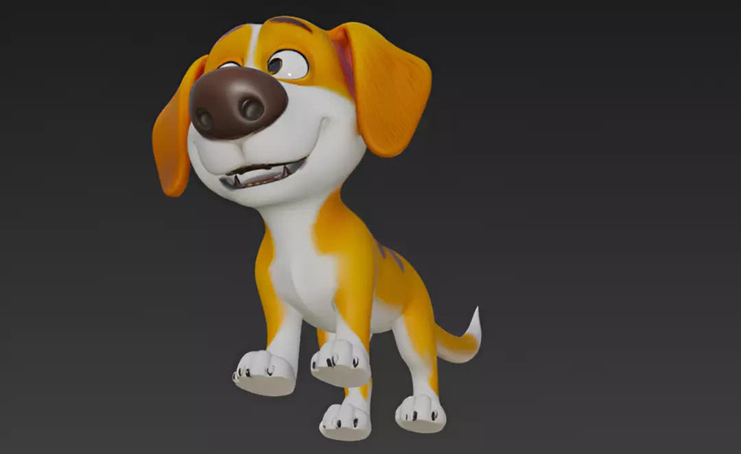 3D Dog Model Pixar Style 3D model_4