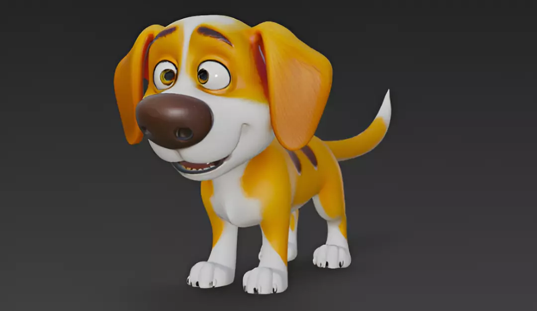 3D Dog Model Pixar Style 3D model_1