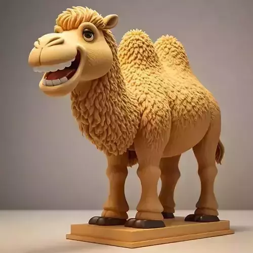 2328  Laughing Camel 3D Printed Full  Figure Statue
