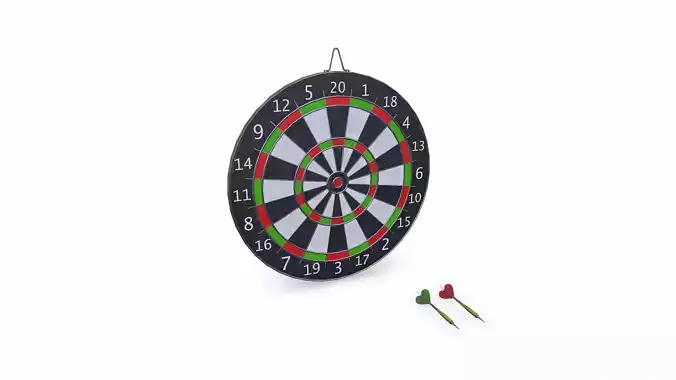 Old Dartboard Low-poly PBR