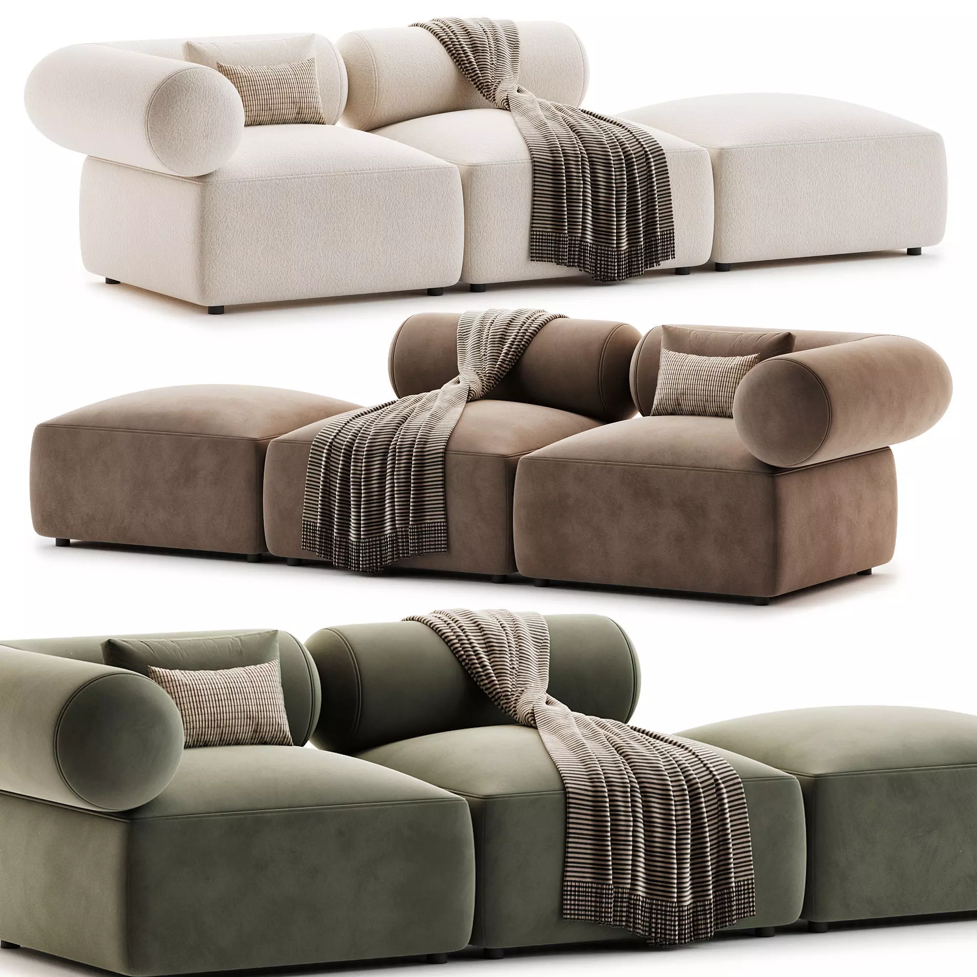 OFFO Modular sofa By Annud 3D model_0