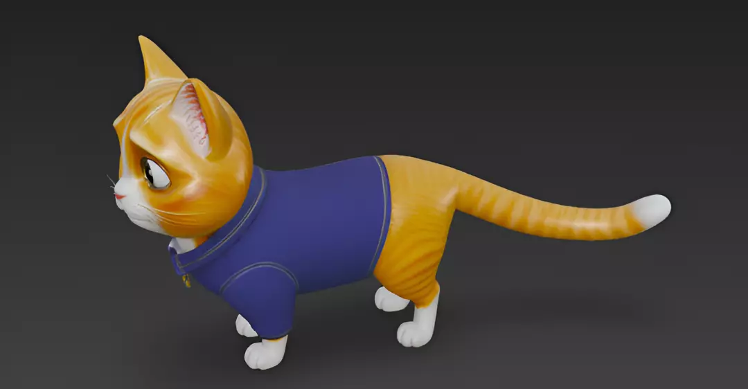 Pixar Style 3d Cat 3D model_4