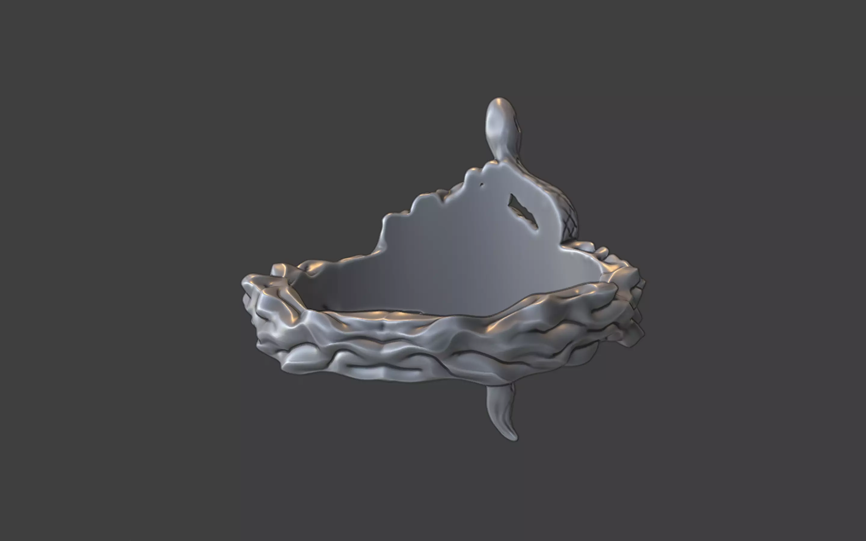 snake and flower ring v2 3D print model_17