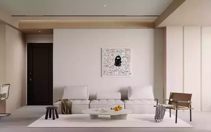 Modern living room dining room interior scenes 287