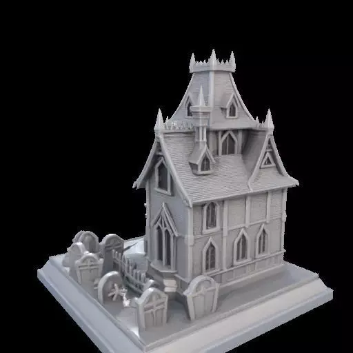 Haunted House Miniature 3D print model_11