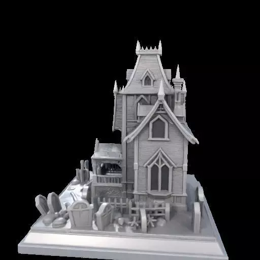 Haunted House Miniature 3D print model_16