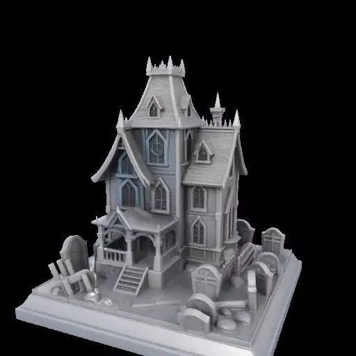 Haunted House Miniature 3D print model_22