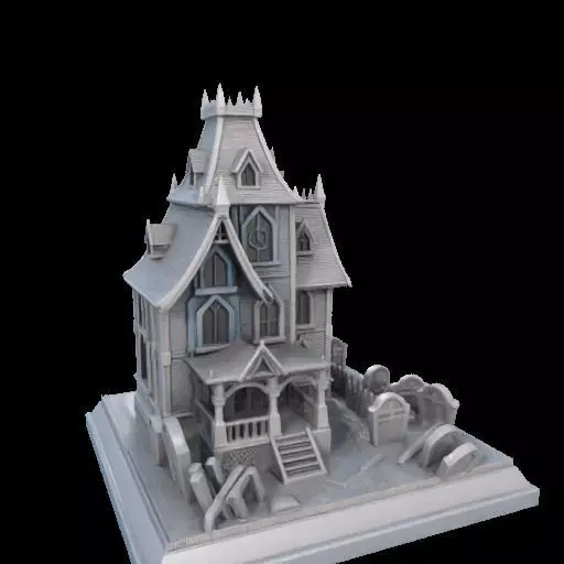 Haunted House Miniature 3D print model_13