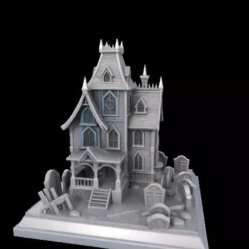 Haunted House Miniature 3D print model_23