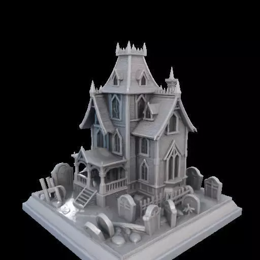 Haunted House Miniature 3D print model_20