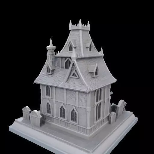 Haunted House Miniature 3D print model_5