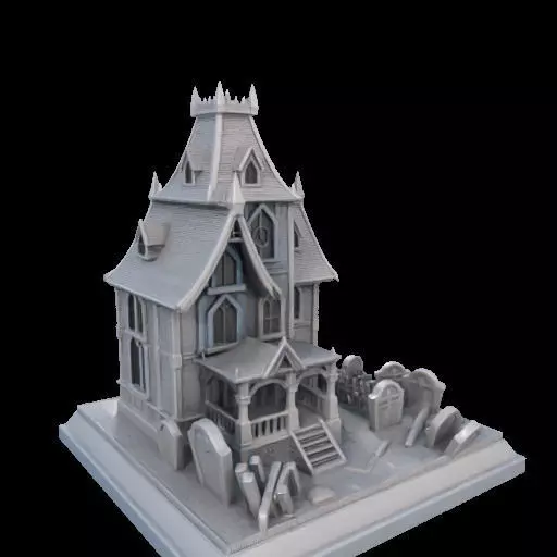 Haunted House Miniature 3D print model_24