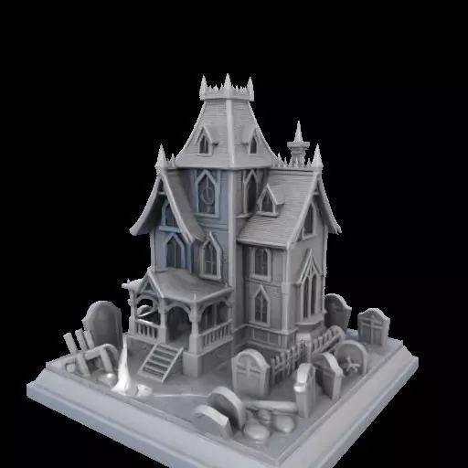 Haunted House Miniature 3D print model_21