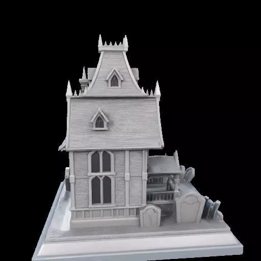 Haunted House Miniature 3D print model_29