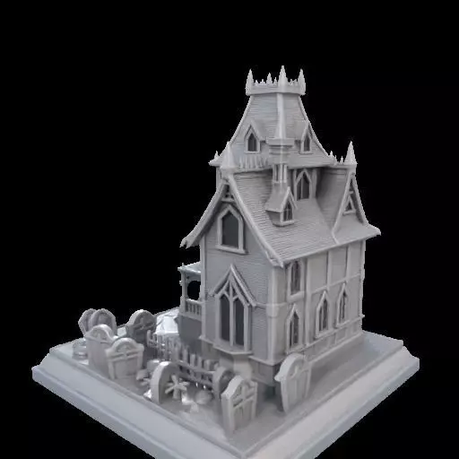 Haunted House Miniature 3D print model_12