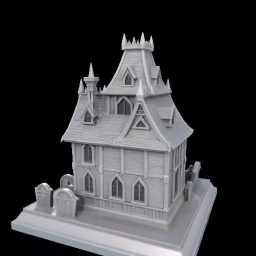 Haunted House Miniature 3D print model_6