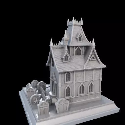 Haunted House Miniature 3D print model_10