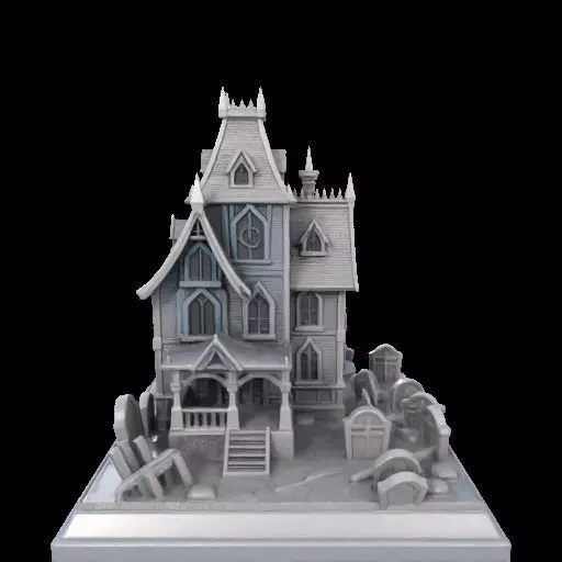 Haunted House Miniature 3D print model_1