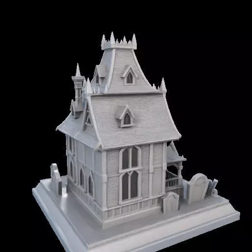 Haunted House Miniature 3D print model_3