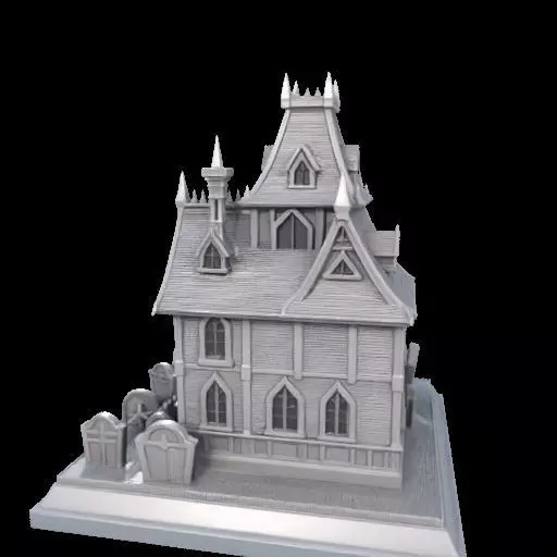 Haunted House Miniature 3D print model_7