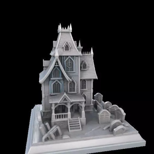 Haunted House Miniature 3D print model_2