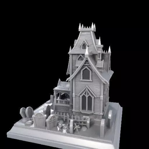 Haunted House Miniature 3D print model_15