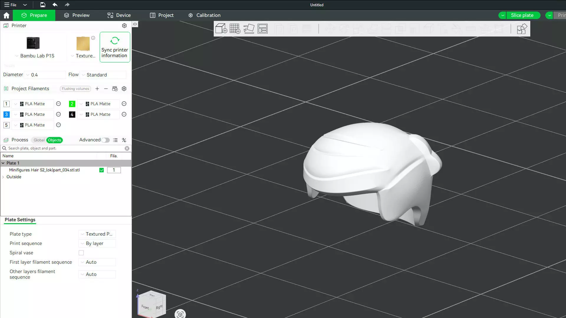 Custom3Dprint Minifigure Accessory - Minifigure Hair S2 - 035 3D print model_2