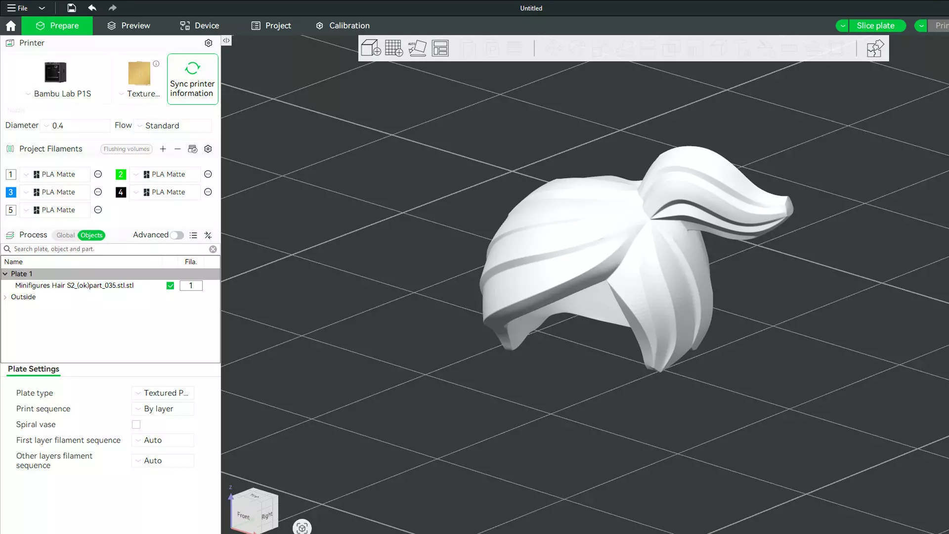 Custom3Dprint Minifigure Accessory - Minifigure Hair S2 - 036 3D print model_2