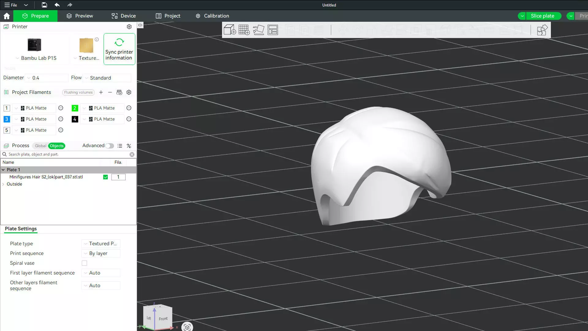 Custom3Dprint Minifigure Accessory - Minifigure Hair S2 - 038 3D print model_2