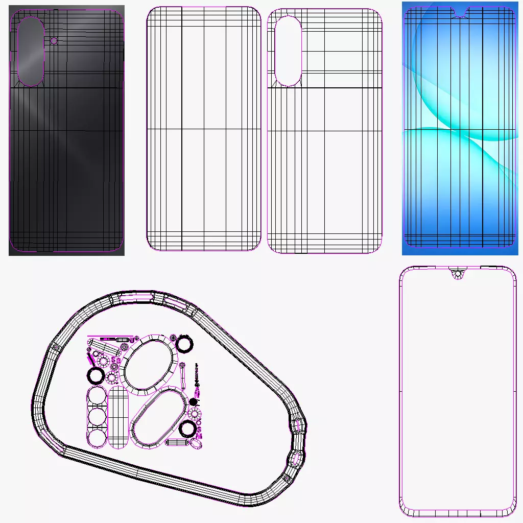 Samsung Galaxy A17 4G Black Low-poly 3D model_14