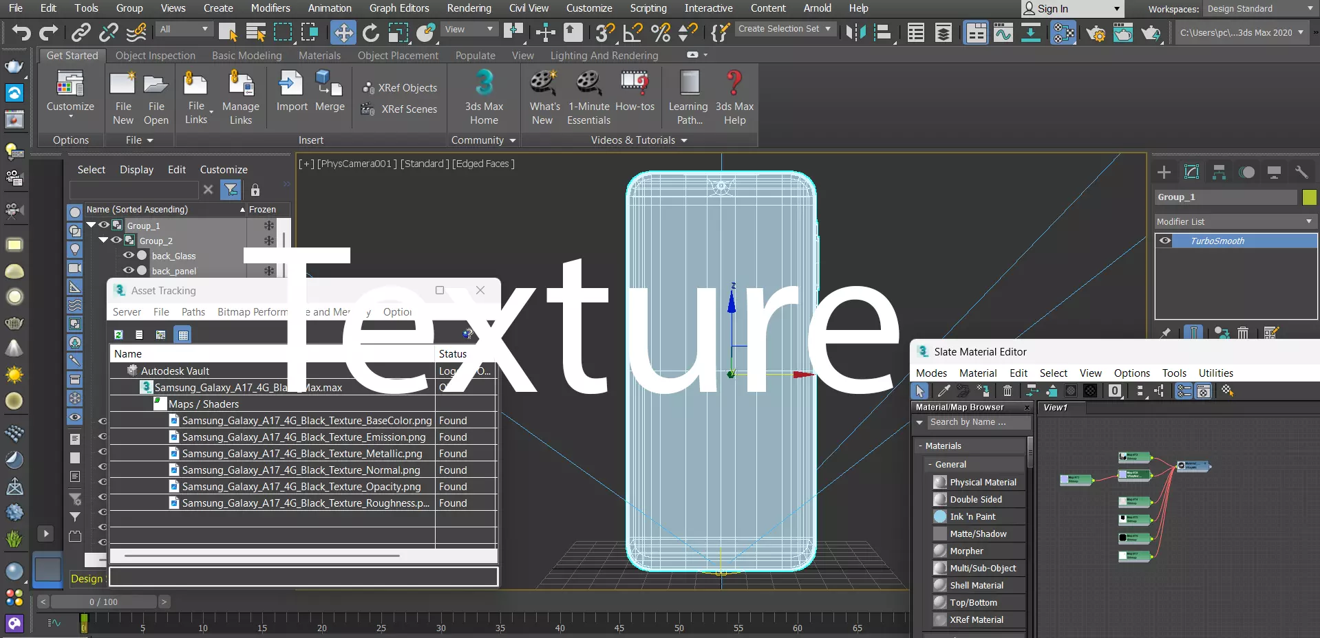 Samsung Galaxy A17 4G Black Low-poly 3D model_15