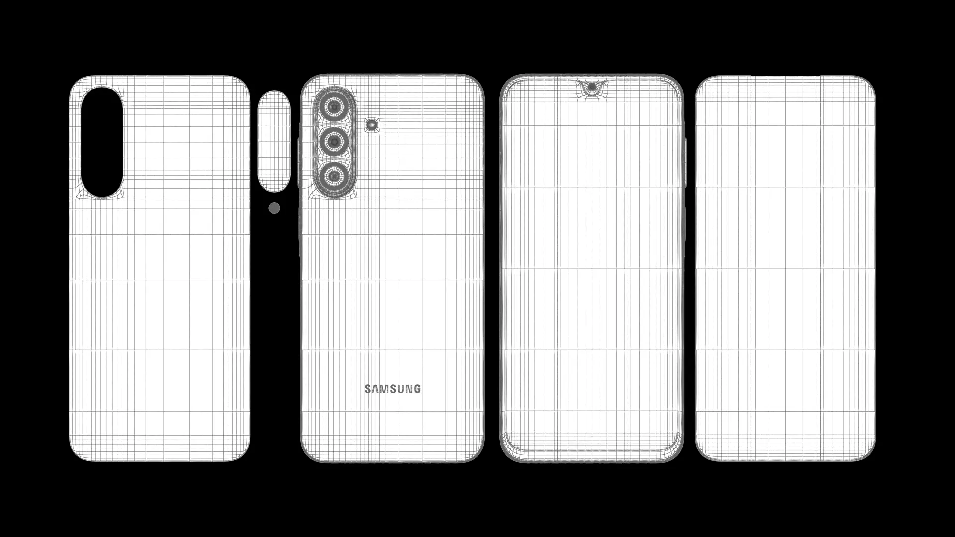 Samsung Galaxy A17 4G Black Low-poly 3D model_6