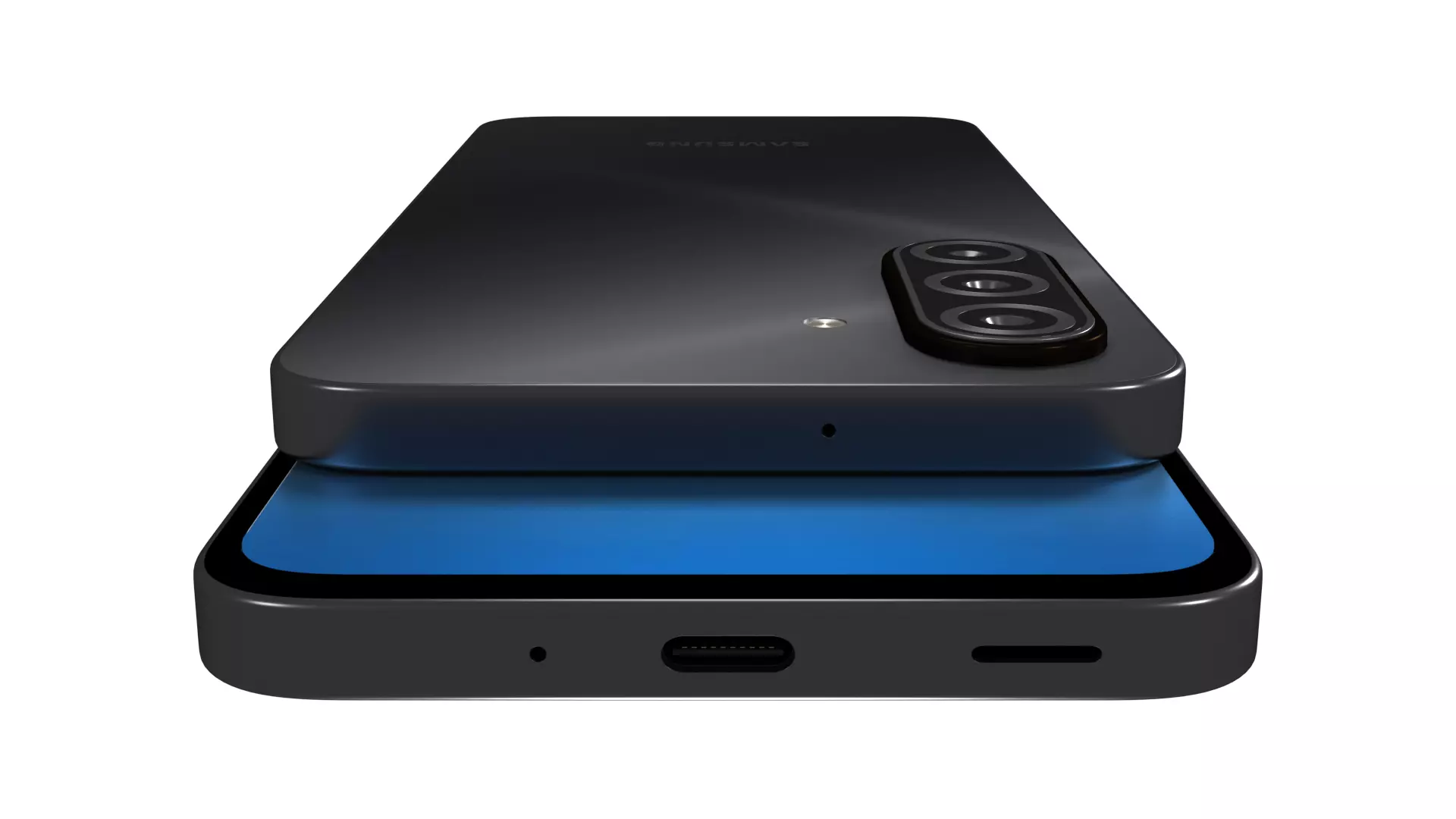 Samsung Galaxy A17 4G Black Low-poly 3D model_2