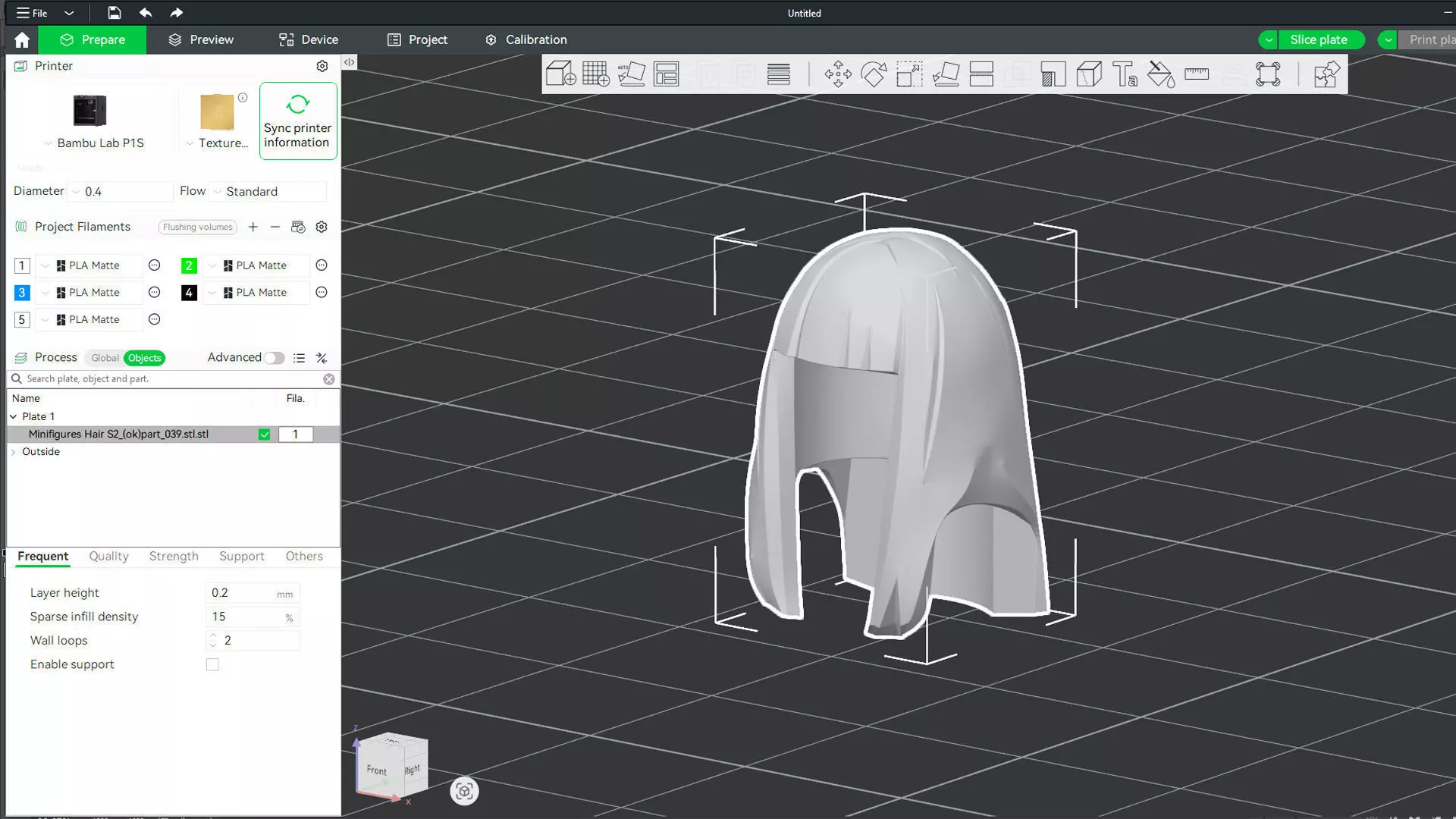 Custom3Dprint Minifigure Accessory - Minifigure Hair S2 - 040 3D print model_2