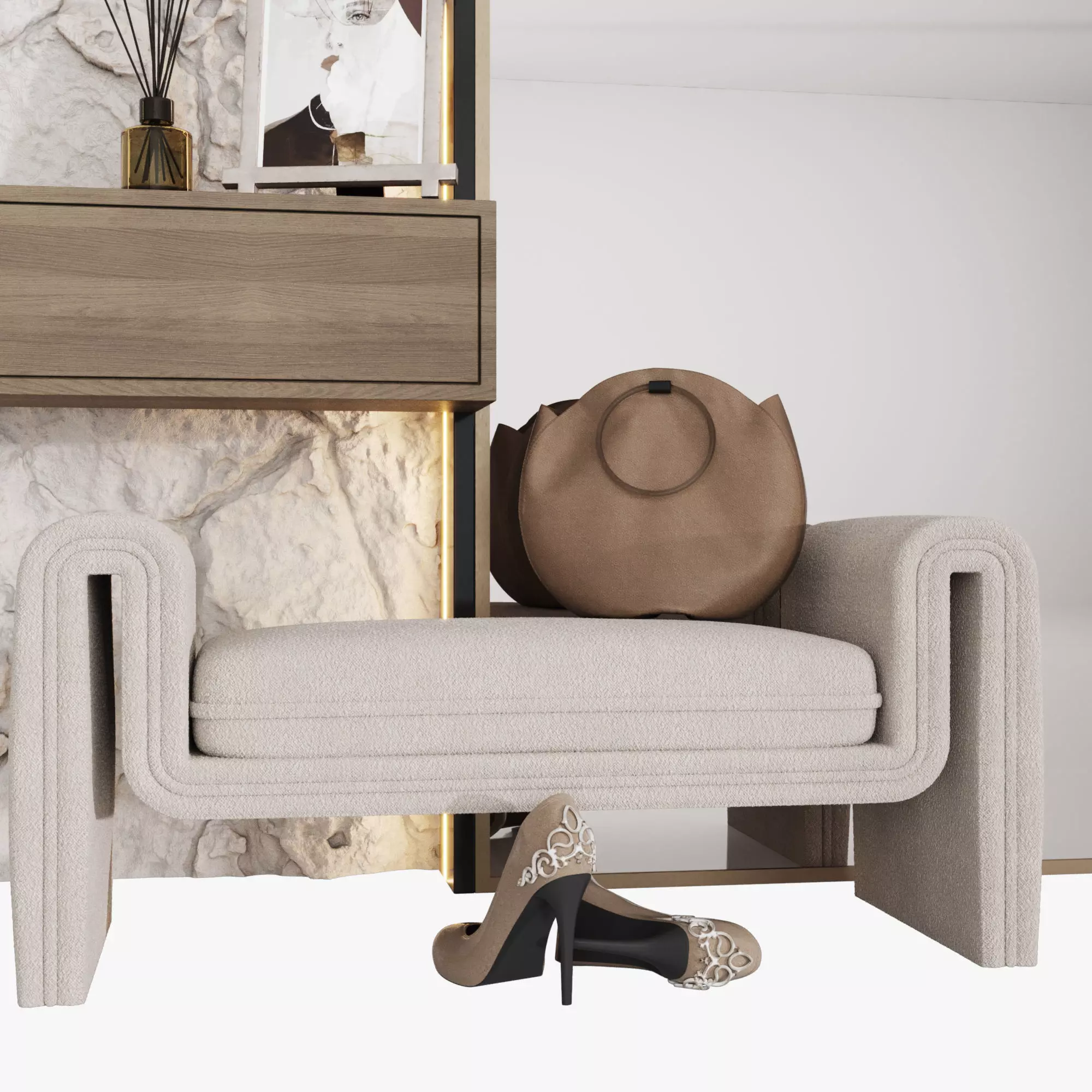 Hallway composition 14 3D model_4