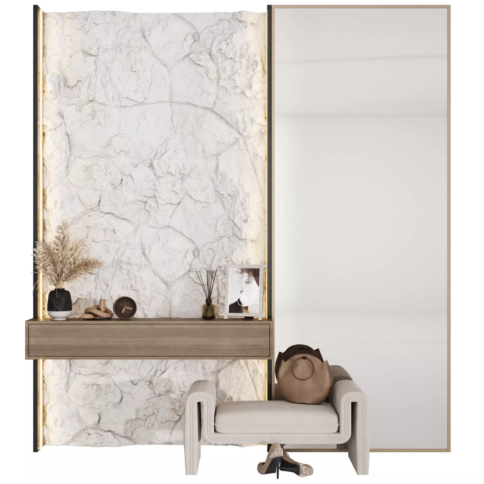 Hallway composition 14 3D model_0