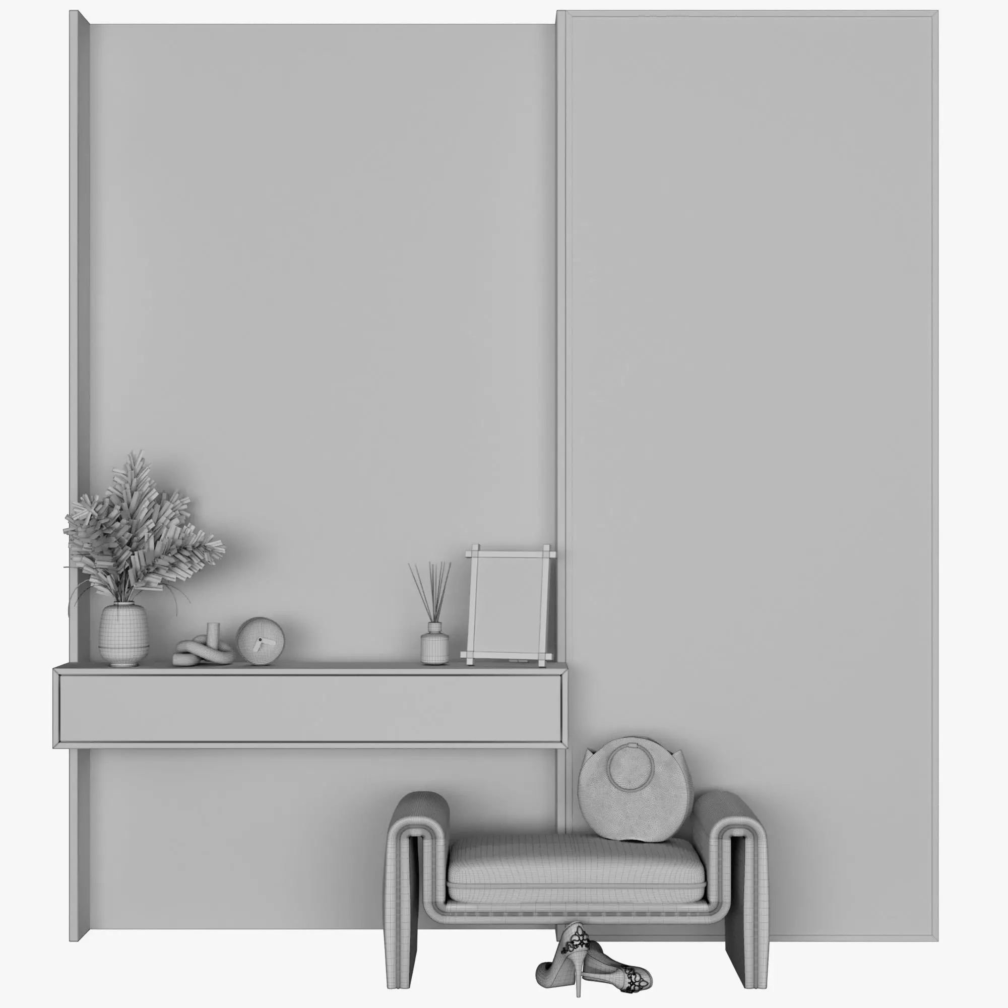 Hallway composition 14 3D model_8