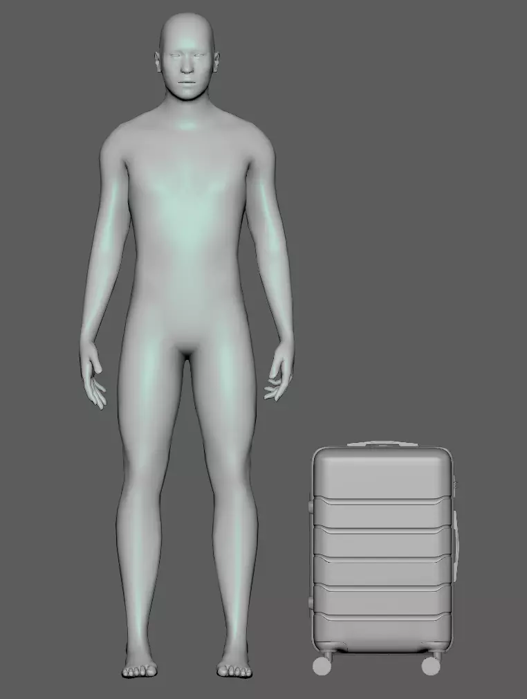 Trolley Suitcase Travel Bag 3D model_12